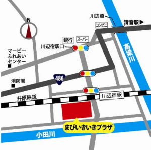 災害ボランティアセンター本部 周辺地図