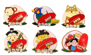 バッジ　桃太郎シリース6個